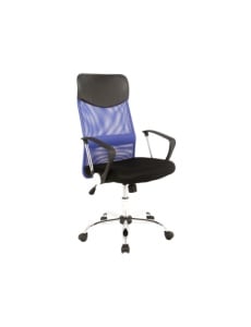 Scaun de birou Q-025 albastru/negru H116 cm - Img 1