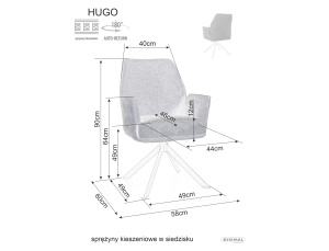 Scaun Hugo bej/negru Brego31 - Img 4