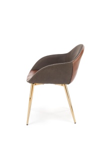 Scaun K304 piele ecologica gri maro - Img 7