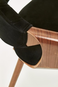 Scaun K396 material catifea negru nuc - Img 14