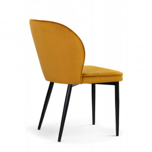 Scaun tapitat Aine mustariu/negru h87 cm - Img 4