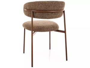 Scaun tapițat Elton D cappuccino 45/nuc - Img 3