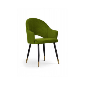 Scaun tapitat Goda olive/negru gold h87 cm