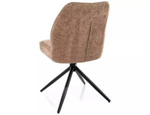 Scaun tapițat John Raven latte 34 / negru mat - Img 3