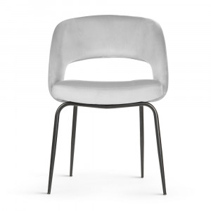 Scaun tapitat Lizbona gri/negru – H79 cm - Img 4