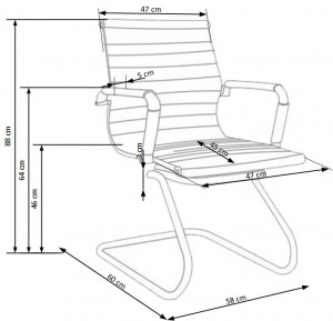Scaun tapitat Prestige Skid negru - Img 7