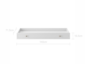 Sertar pentru pat Marylou alb 70x140 cm - Img 4