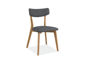 Set 2 scaune Karl material gri stejar H77 cm - Img 2