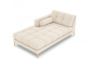 Sezlong tapitat Bali picioare gold – L185 x l102 x h75 - Img 3