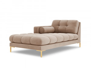 Sezlong tapitat Bali velvet/picioare gold – L185 x l102 x h75 - Img 4