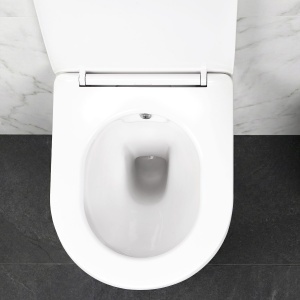 Vas WC suspendabil REA Carlo Lux Rimless cu funcție bideu - Img 4