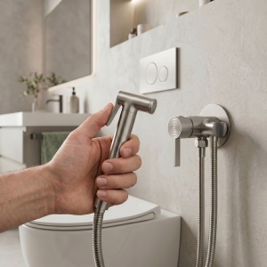 Baterie pentru bideu Rea Foster Brush Nickel - Img 4