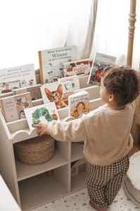 Biblioteca pentru copii Book Nook latte H76 cm - Img 6