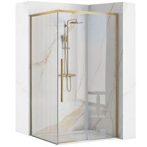 Cabina de dus SOLAR GOLD Brush 90x90 cm