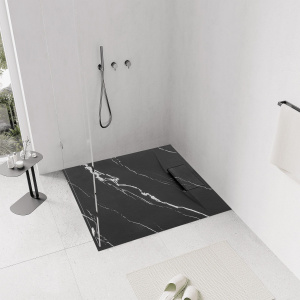 Cadita de dus Bazalt Carrara neagra 90x90 - Img 7