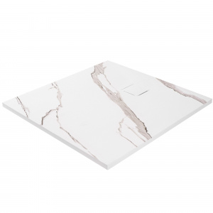 Cadita de dus Magnum Carrara alba 90x90 - Img 2