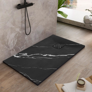Cadita de dus Magnum Carrara neagra 80x100 - Img 2