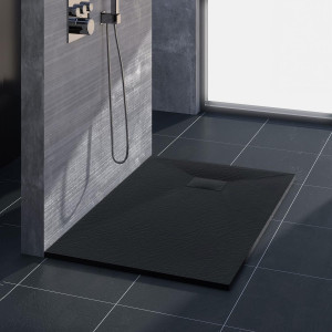 Cadita pentru dus Magnum neagra 100x80 - Img 4
