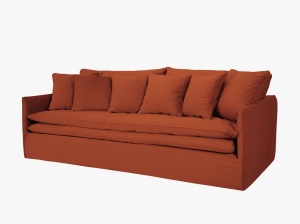 Canapea Boho catifea cu husa detasabila L223 cm - Img 12