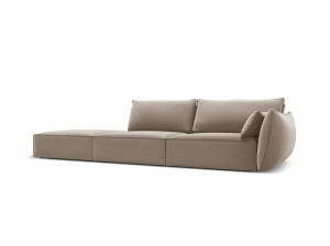 Canapea deschisa 4 locuri Kaelle catifea L264 cm - Img 10