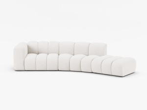 Canapea deschisa rotunjita 5 locuri Lupine boucle Baloo L335 cm - Img 1