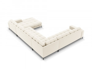 Coltar 7 locuri Bali U velvet/picioare negre – L327 x l256 x h75 - Img 2