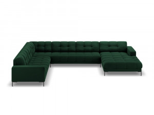 Coltar 7 locuri Bali U velvet/picioare negre – L327 x l256 x h75 - Img 12