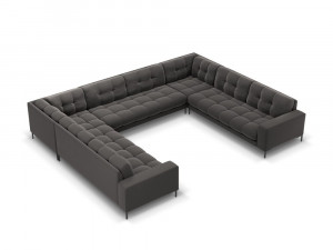 Coltar 9 locuri Bali velvet/picioare negre – L327 x l256 x h75 - Img 16