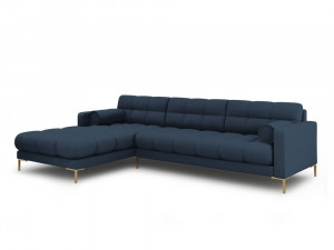 Coltar tapitat Bali 5 locuri picioare gold – L293 x l185 x h75 - Img 7