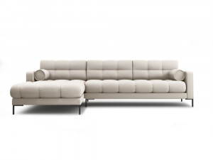 Coltar tapitat Bali 5 locuri stofa/picioare negre – L293 x l185 x h75 - Img 2