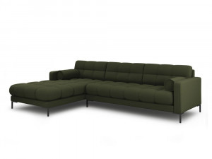 Coltar tapitat Bali 5 locuri stofa/picioare negre – L293 x l185 x h75 - Img 12