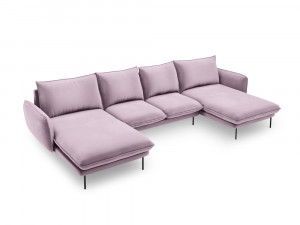 Coltar tapitat Vienna 6 locuri velvet/picioare negru – L350 x l170 x h95 - Img 18