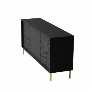 Comoda Bullet KM-1 L155 cm negru/auriu - Img 5