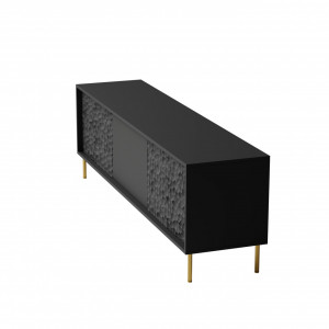 Comoda Bullet RTV-1 L180 cm negru/auriu - Img 6
