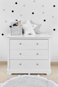 Comoda Marylou alba cu 3 sertare L102,6 cm - Img 6