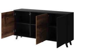 Comoda Random KM1 stejar wotan/negru - L160 x A40 x h82 cm - Img 5