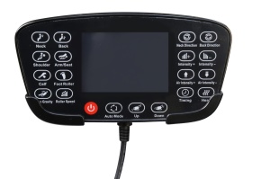 Fotoliu cu functie de masaj si incalzire Solaria crem/gri H105 cm - Img 11
