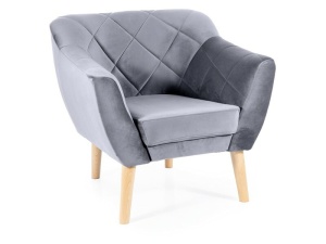 Fotoliu Karo 1 velvet gri/fag Blu14