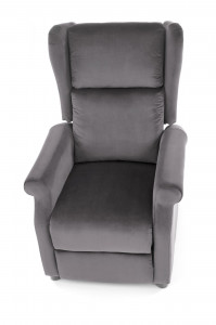 Fotoliu recliner Agustin 2 velvet gri H107 cm - Img 7