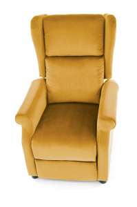 Fotoliu recliner Agustin 2 velvet mustariu H107 cm - Img 7