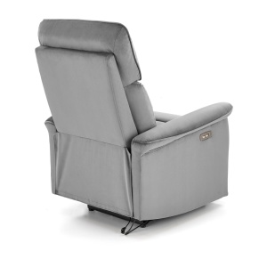 Fotoliu recliner Semir velvet gri H108 cm - Img 5