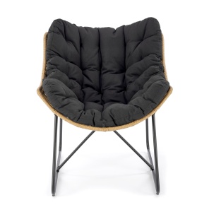 Fotoliu tapitat Whisper natur/negru - H90 cm - Img 13