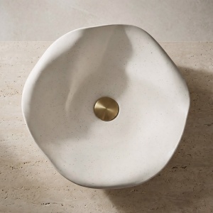 Lavoar ceramic pentru blat REA HM-35B Handmade ART - Img 4