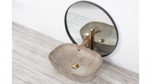Lavoar Freja Marmura Beige ceramica sanitara - 51 cm - Img 3