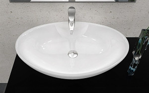 Lavoar Rosa Alb ceramica sanitara - 66 cm - Img 3