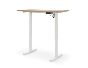 Masa de birou cu functie de reglare a inaltimii B54 stejar artizan/alb L120 cm - Img 2