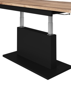 Masa extensibila Busetti stejar wotan/negru mat L126-167 cm - Img 3