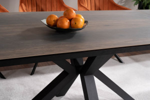 Masa extensibila Columbus Ceramic maro LEGNO/negru L160-240 cm - Img 6