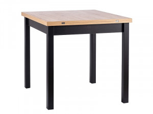 Masa extensibila Flip stejar artizan/negru – L80-160xl80xh76 cm - Img 3