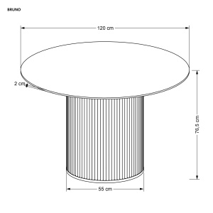 Masa rotunda Bruno – ø120 / h76 cm - Img 6